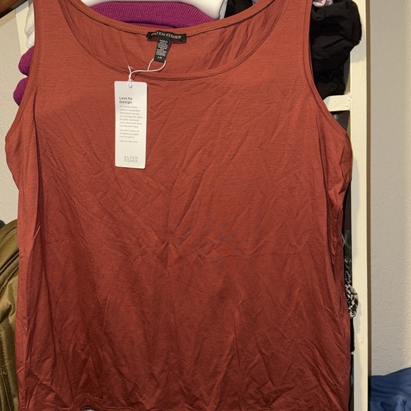 Eileen Fisher Fine Tencel Jersey Shell, Large - Picture 10 of 11